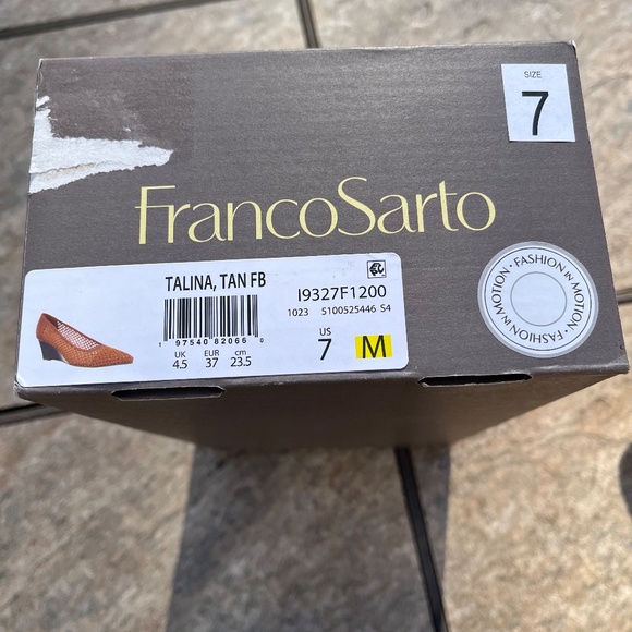 Franco Sarto Talina tan Wedge Pump shoes -NWT - Picture 3 of 11